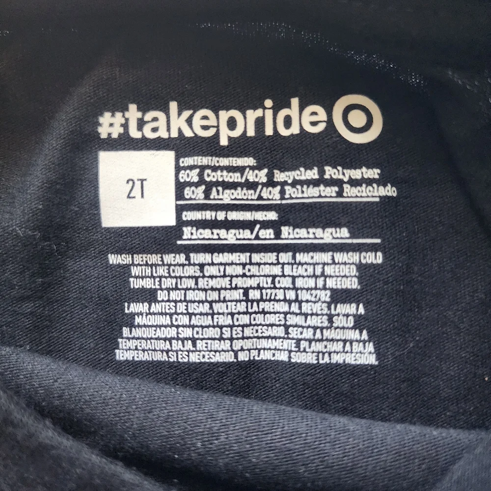 Pride Equality Kids' Black 2T Short Sleeve T-Shirt - Round Neck Unisex